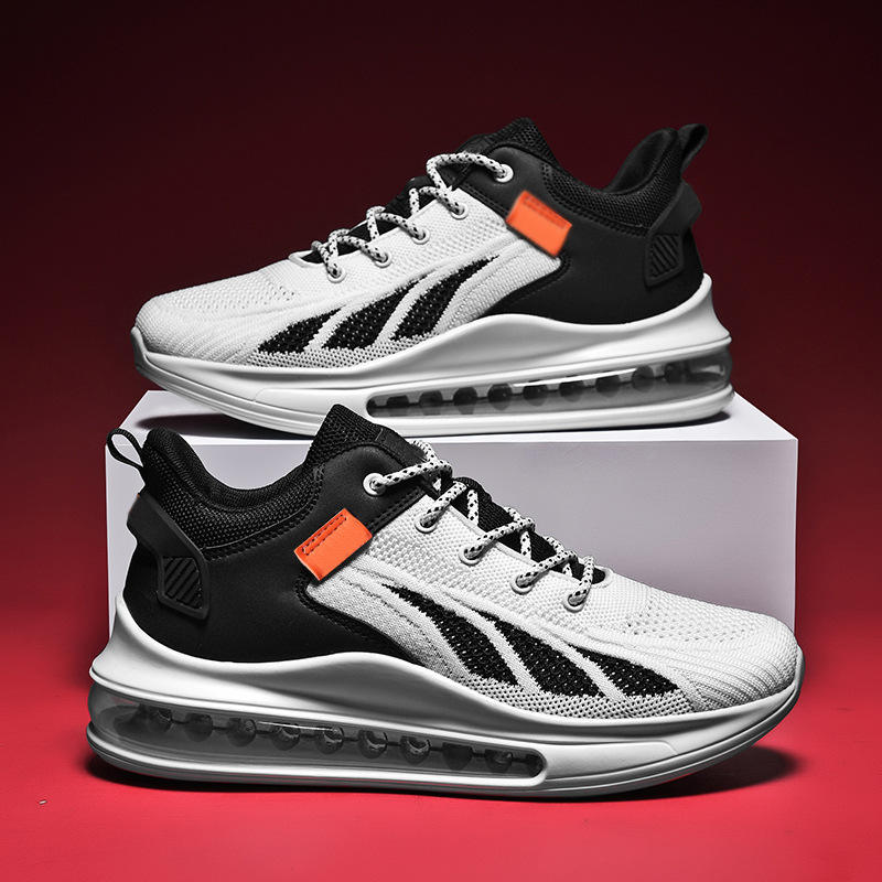 Spring and autumn new air cushion trend breathable lightweight running shoes men's casual sports shoes