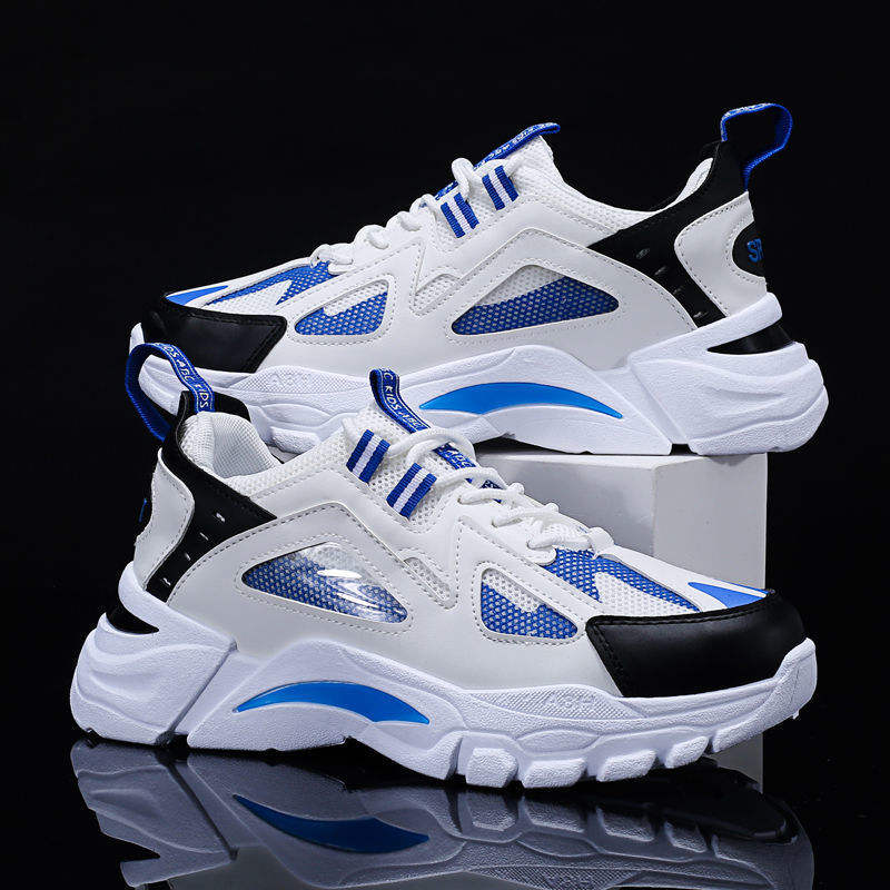 Spring new sports shoes for men trend casual mesh casual shoes breathable running daddy shoes for men