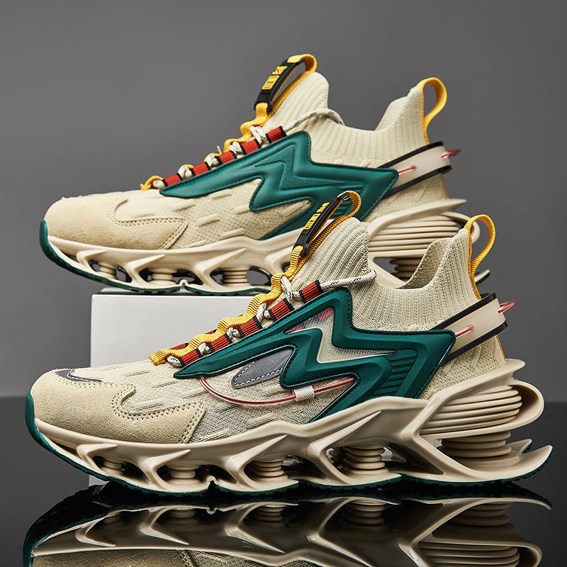 High Quality Men's Chunky Sneakers for Spring Season Breathable Casual Running Shoes Height Increase Cushioning Fashionable Mesh